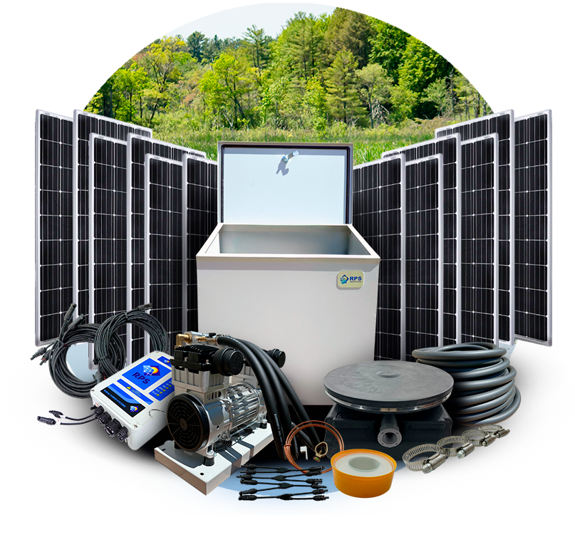 AIR1200 Solar Pond Aerator with MEGA Diffusers