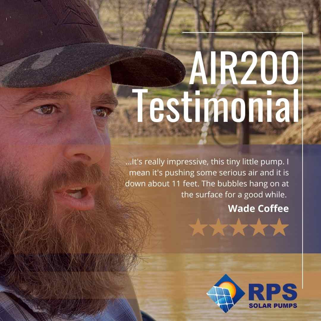RPS AIR-ation Kits - Solar Pond Aeration System with Brushless Solar Air Compressor