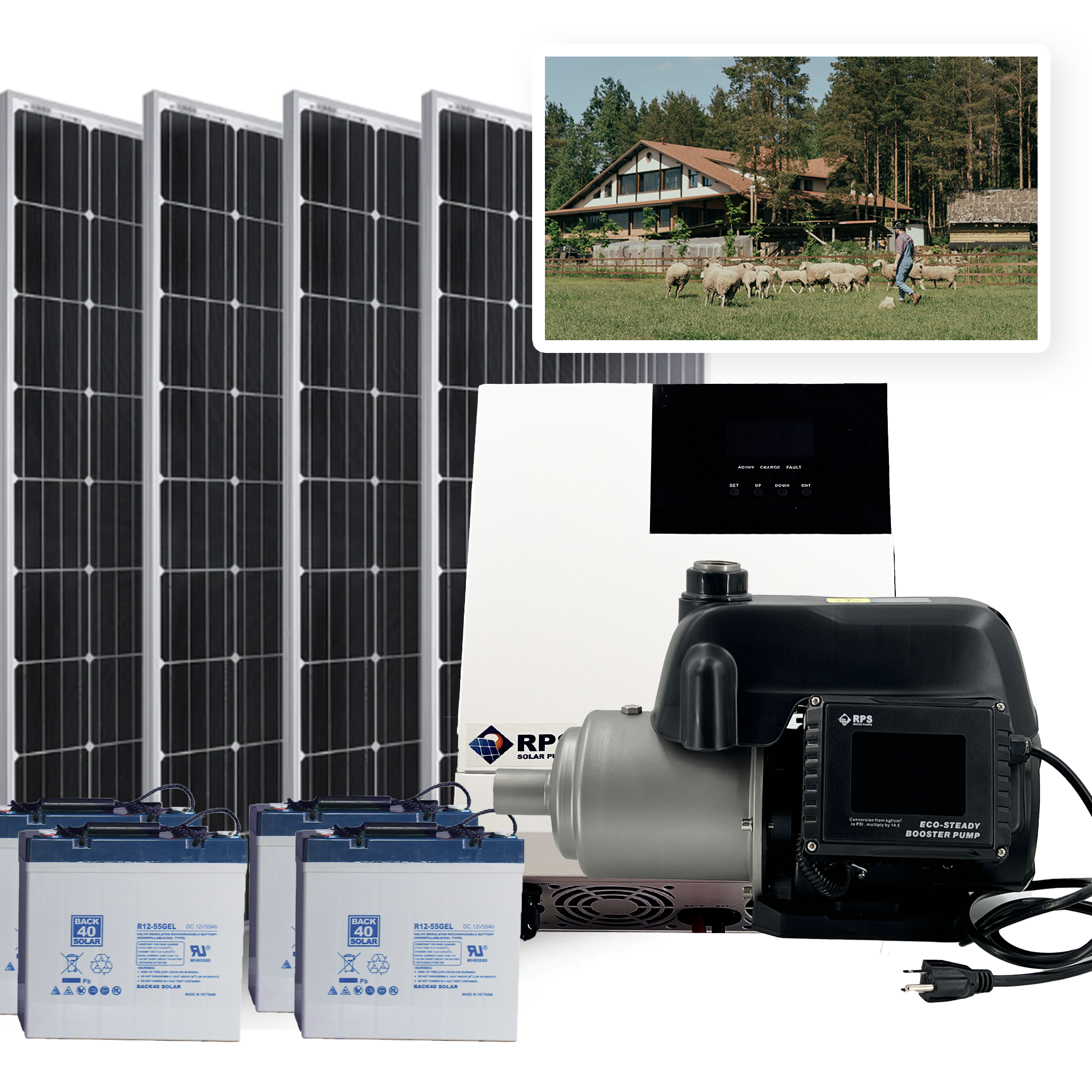 BP2 Eco-Steady Booster Pump™ System 2HP – RPS Solar Pumps