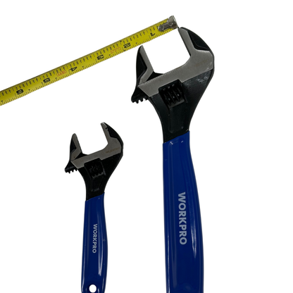 2 Piece Adjustable Wrench Set for Household Plumbing and DIY Installs