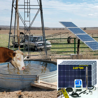 Windmill to Solar Kit For Livestock - 2" & 3" Solar Water Pumps for Windmills