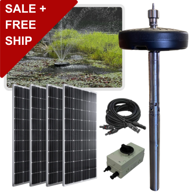 RPS Solar Fountain Pumps - Sized by RPS Pump Specialist