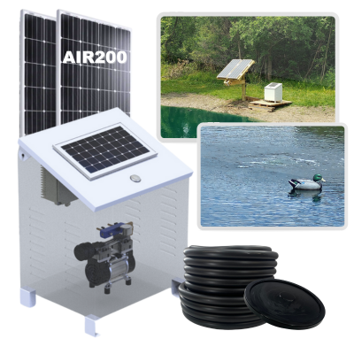 RPS AIR-ation Kits - Solar Pond Aeration System with Brushless Solar Air Compressor