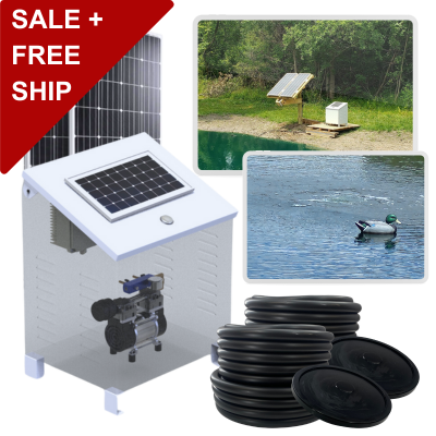 RPS AIR-ation Kits - Solar Pond Aeration System with Brushless Solar Air Compressor