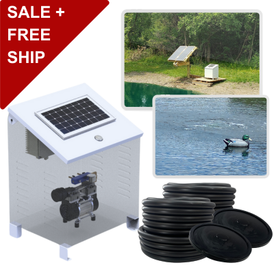 RPS AIR-ation Kits - Solar Pond Aeration System with Brushless Solar Air Compressor