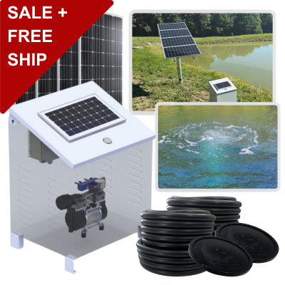 RPS AIR-ation Kits - Solar Pond Aeration System with Brushless Solar Air Compressor