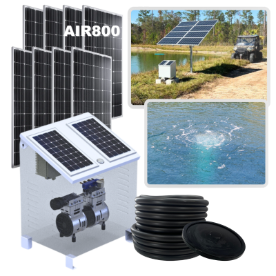 RPS AIR-ation Kits - Solar Pond Aeration System with Brushless Solar Air Compressor