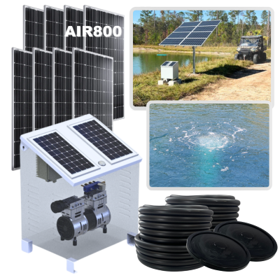 RPS AIR-ation Kits - Solar Pond Aeration System with Brushless Solar Air Compressor