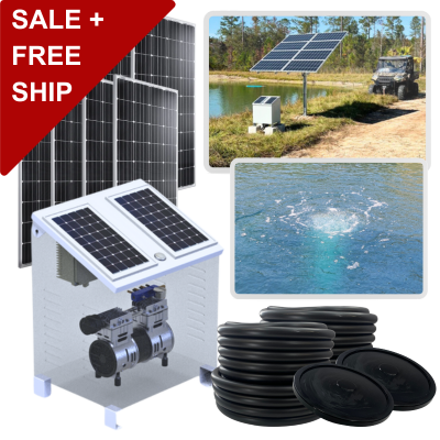 RPS AIR-ation Kits - Solar Pond Aeration System with Brushless Solar Air Compressor