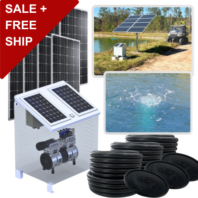 RPS AIR-ation Kits - Solar Pond Aeration System with Brushless Solar Air Compressor