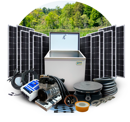 AIR1200 Solar Pond Aerator with MEGA Diffusers