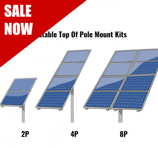 RPS Top-of-Pole Solar Panel Mount Kits - Sized by RPS Pump Specialist