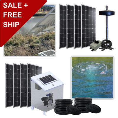 RPS AIR-ation Kits - Solar Pond Aeration System with Brushless Solar Air Compressor