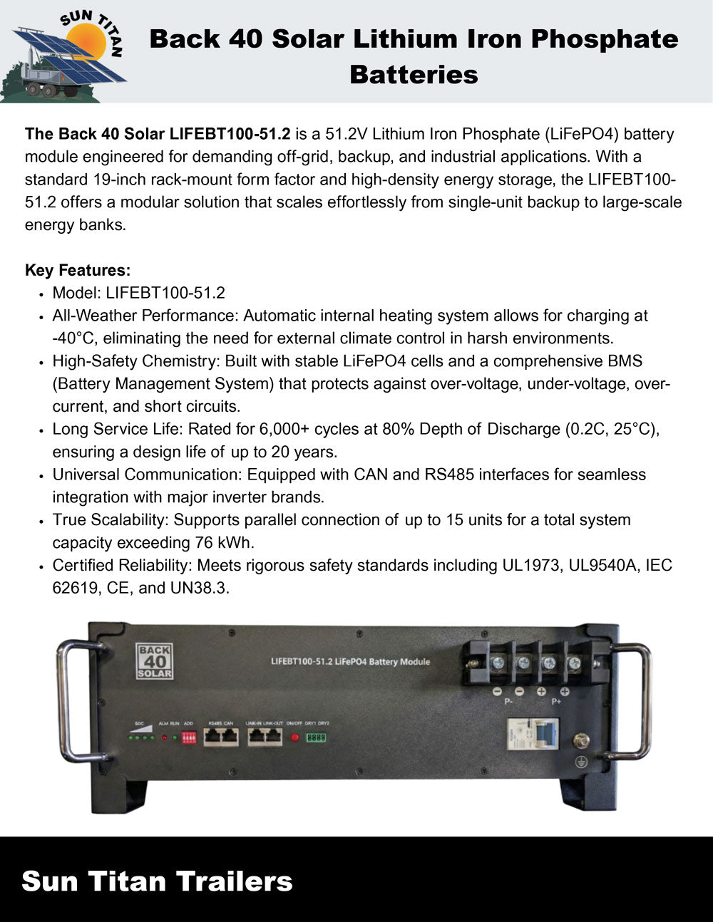 Sun Titan™ Power Trailer by Back40
