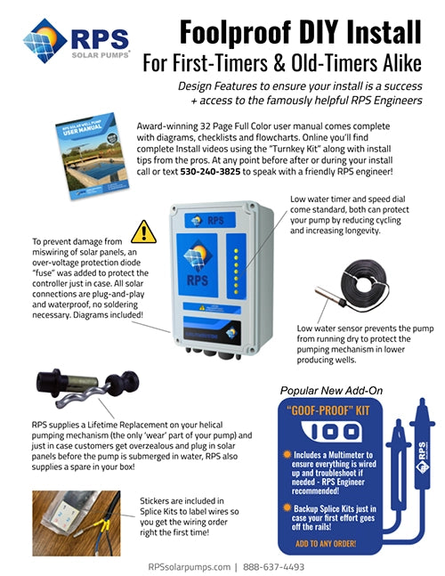 RPS 2 Inch Solar Well Pump Kits
