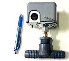 Reverse Action Pressure Switch for Solar Pumps (Optional Poly Pipe Barb Tee)