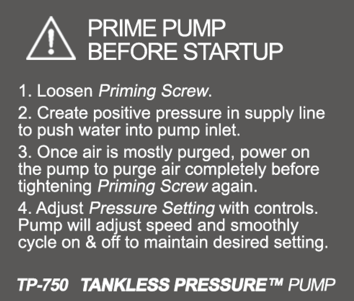 TPP-HP Tankless Pressure HIGH PRESSURE Pump™ System  1HP