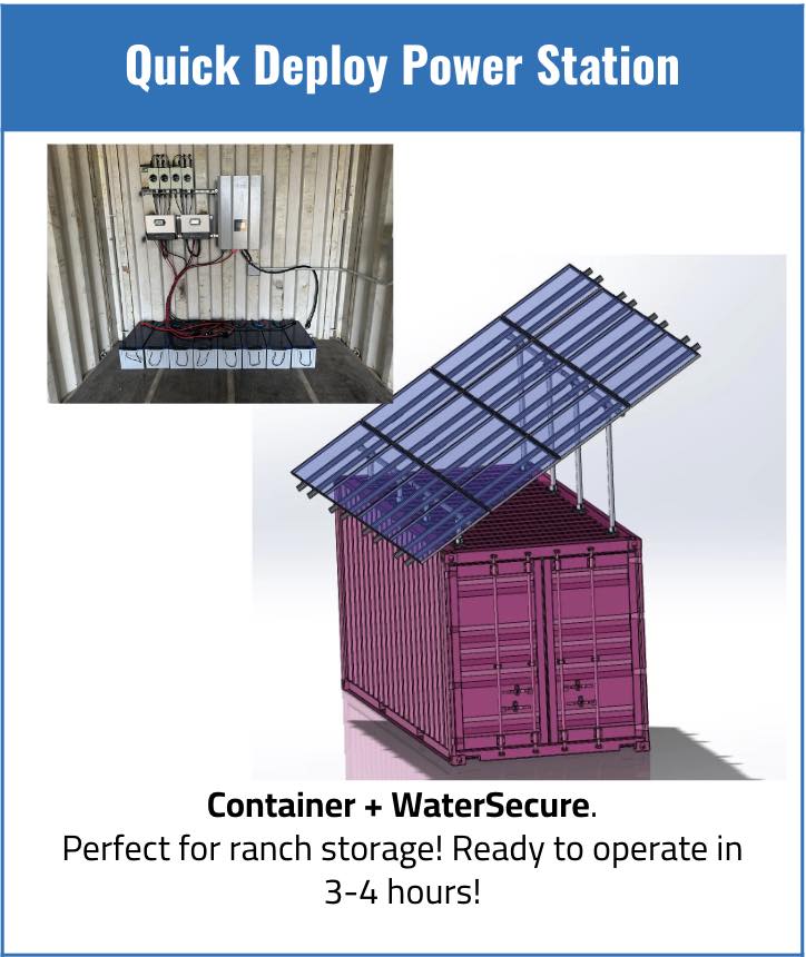 Instant Off-Grid™ Shipping Containers with Solar and Batteries and AC+ ...