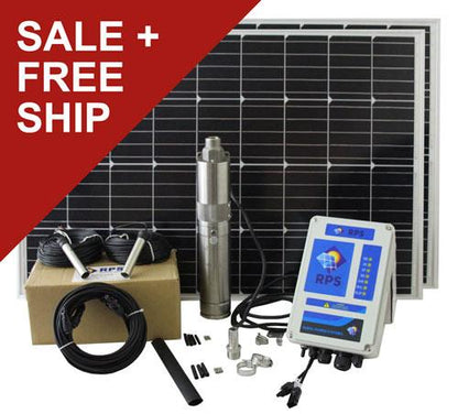 Low and Slow Solar Pump Kit with Batteries for Extended Operation